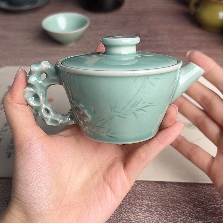 龙泉云间青瓷小米茶器