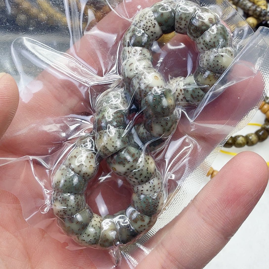 星月菩提手串120荣耀绿星月菩提单圈大肠1.0