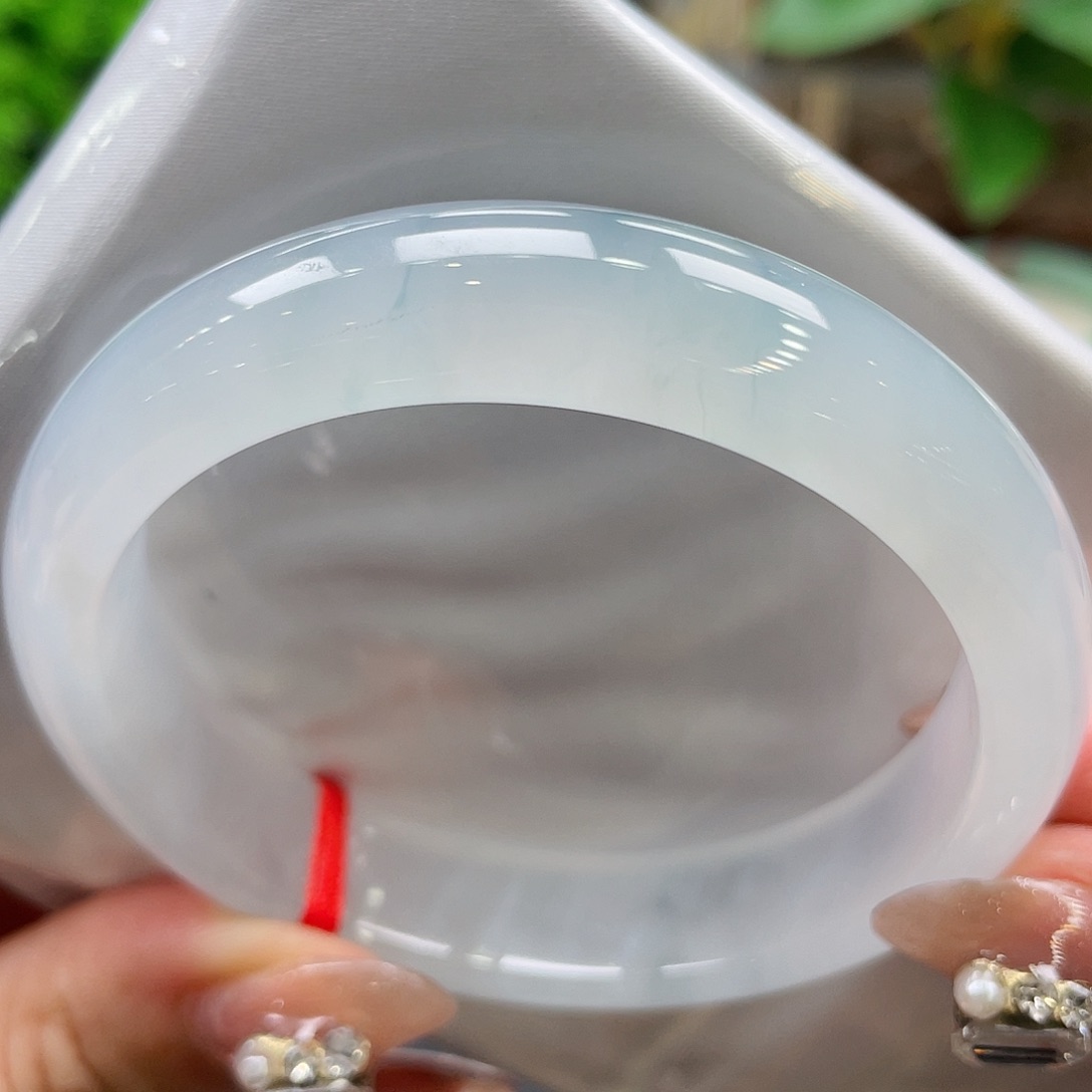 未镶嵌手镯翡翠21号温柔色55圈