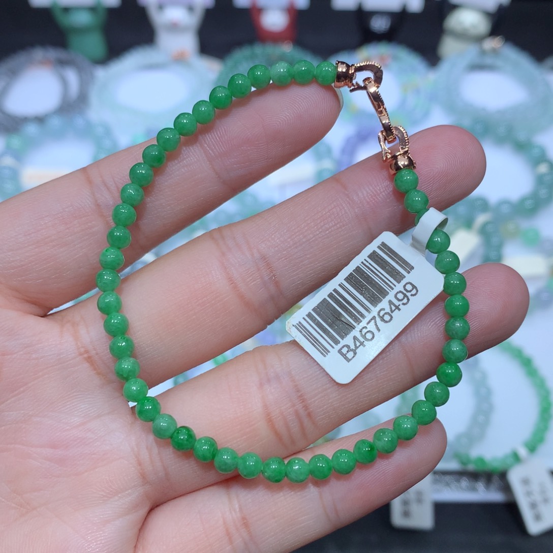 翡翠未镶嵌手串天然