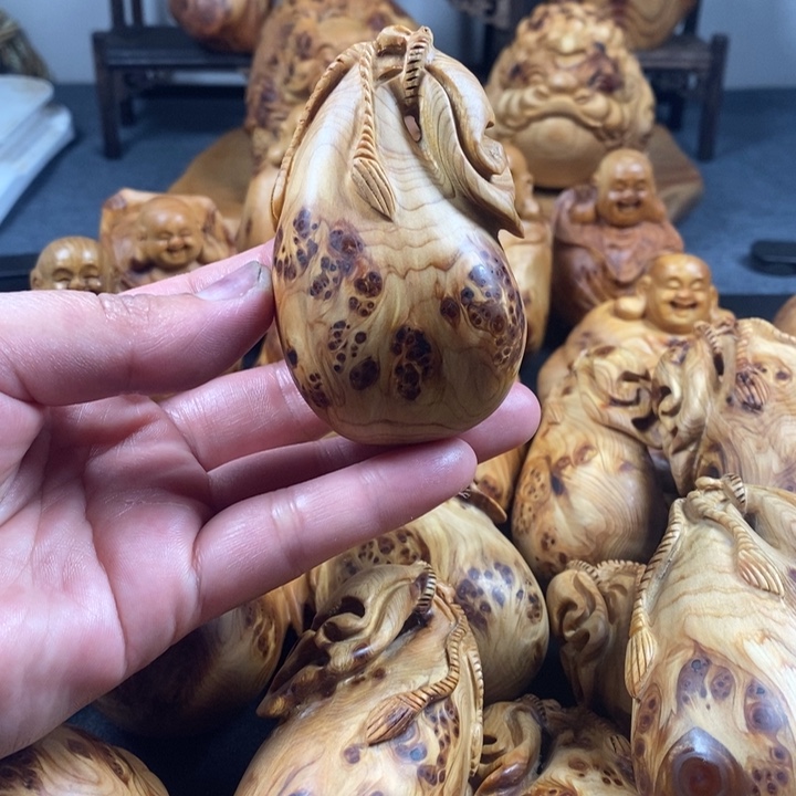 柏木多留疤钱袋子手把件