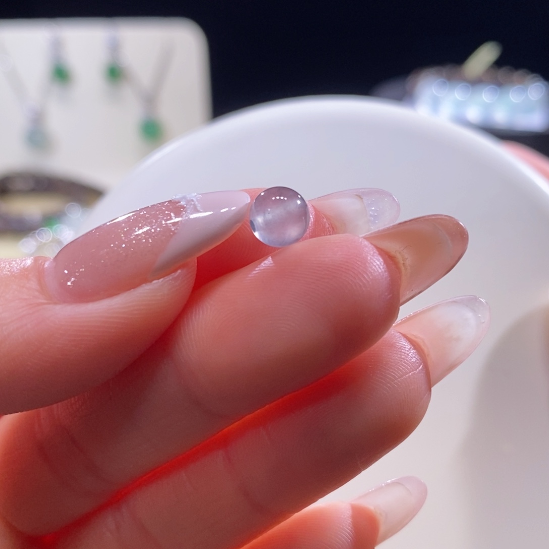 翡翠未镶嵌颈饰翡翠黑钢小珠