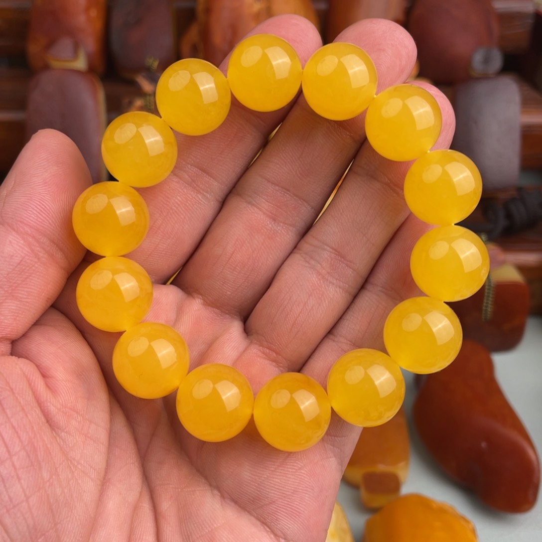 定制琥珀未镶嵌蜜蜡手串