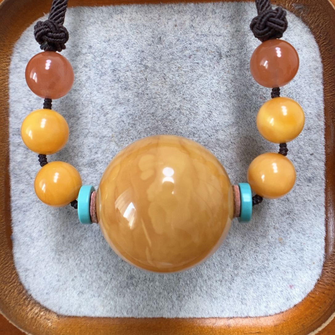 蜜蜡颈饰未镶嵌蜜蜡