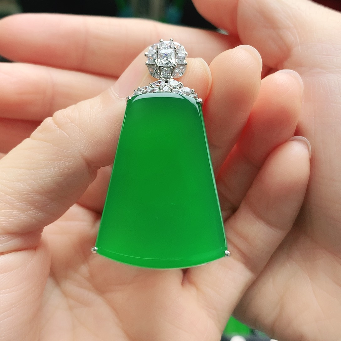 玛瑙/玉髓吊坠银S925镶嵌