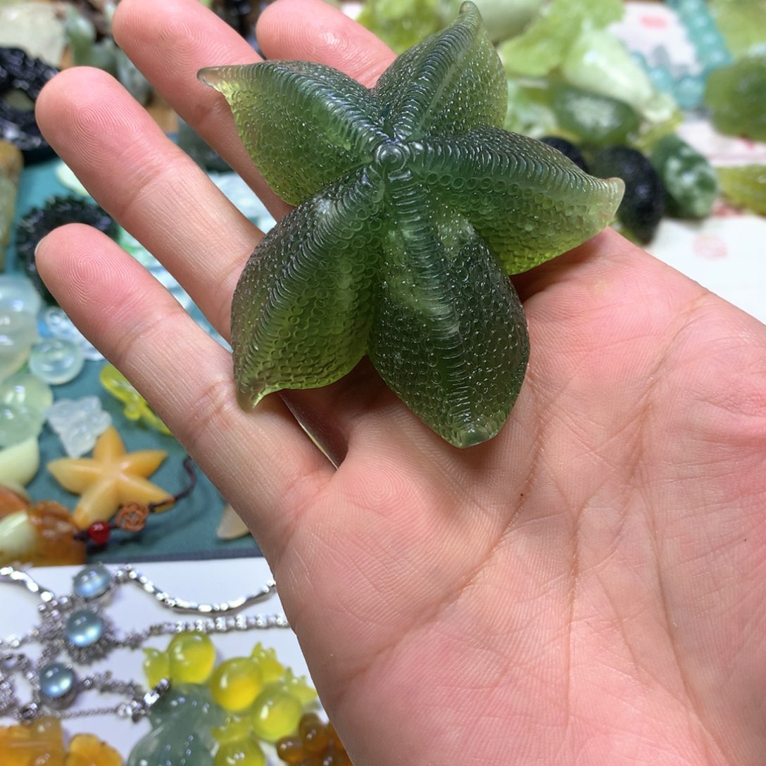 岫玉颈饰未镶嵌海星