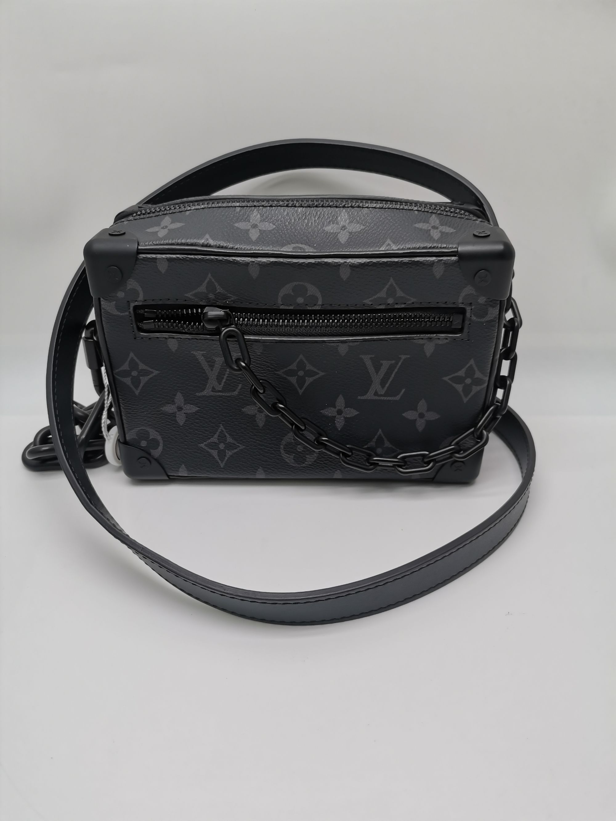 99新 LouisVuitton/路易威登  98新16652 LV黑老花 盒子邮差包