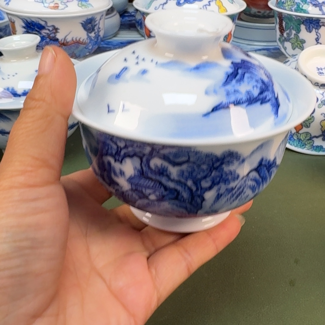 陶瓷景德镇纯手绘茶具圆圆229