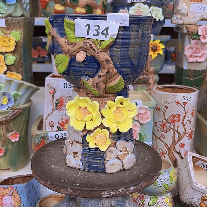 紫砂花盆粗陶材质多肉花盆