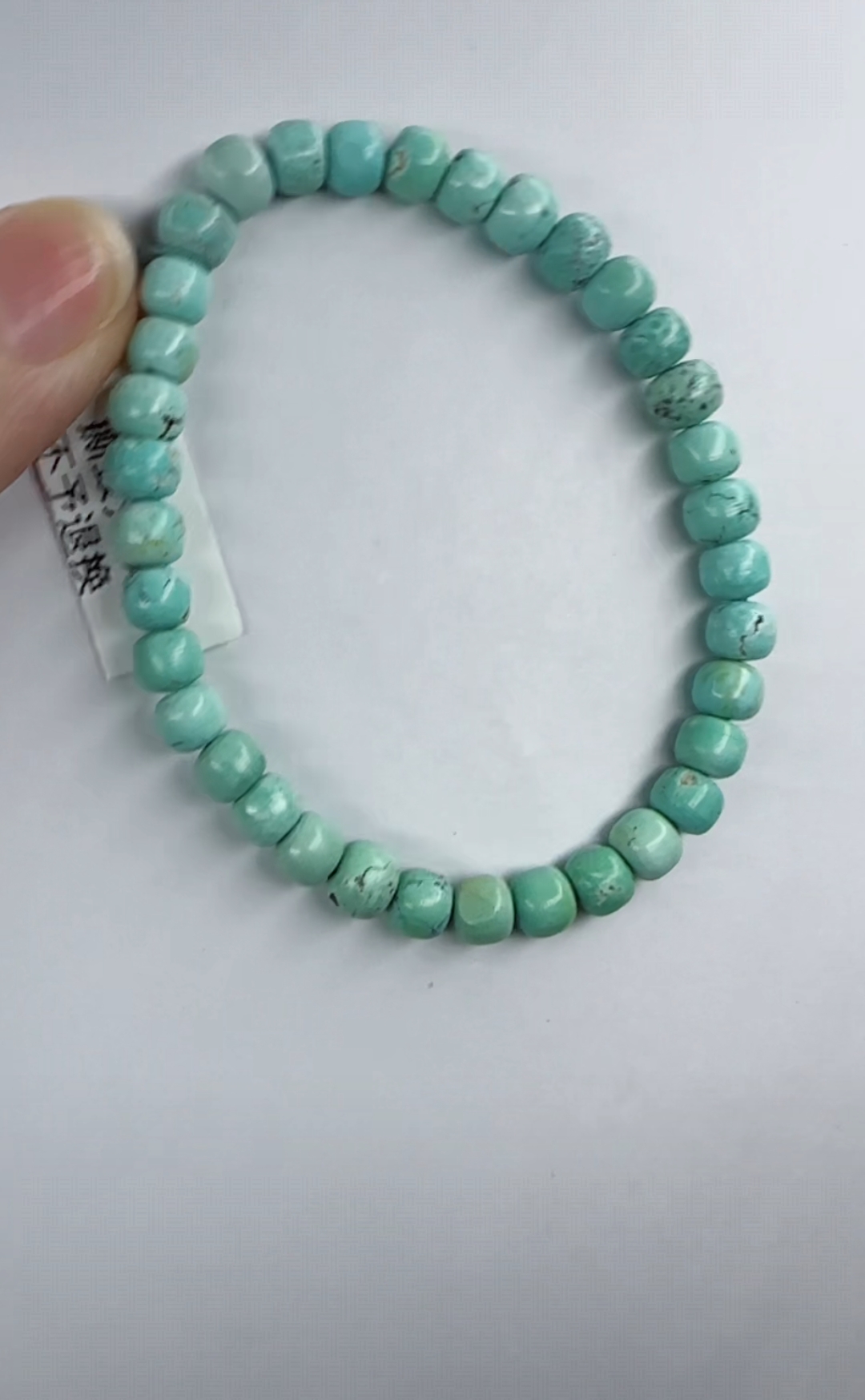 天然原矿绿松石米珠链