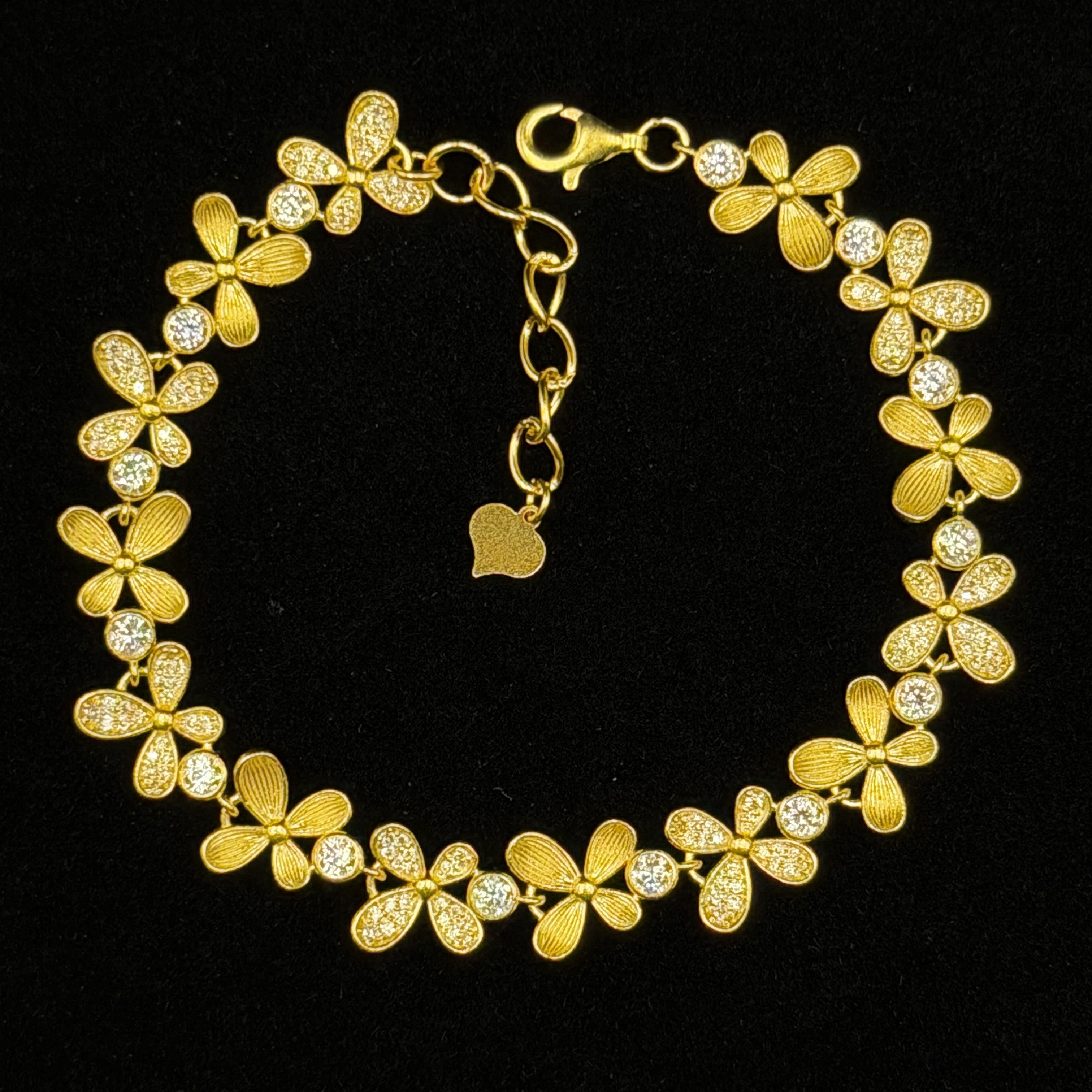 黄金足金999【】镶嵌款手链黄金首饰