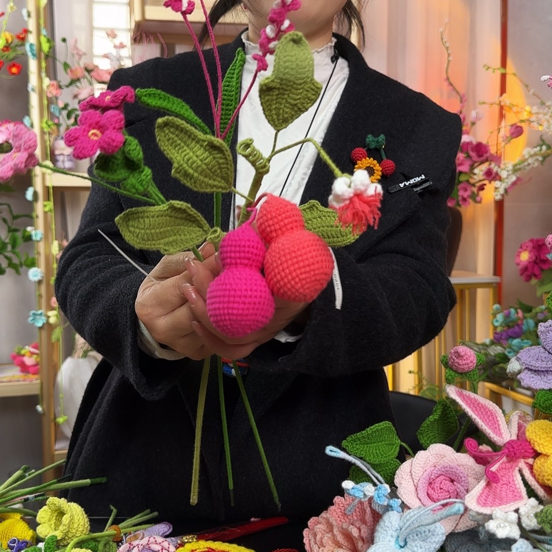 纯手工钩织钩织花束