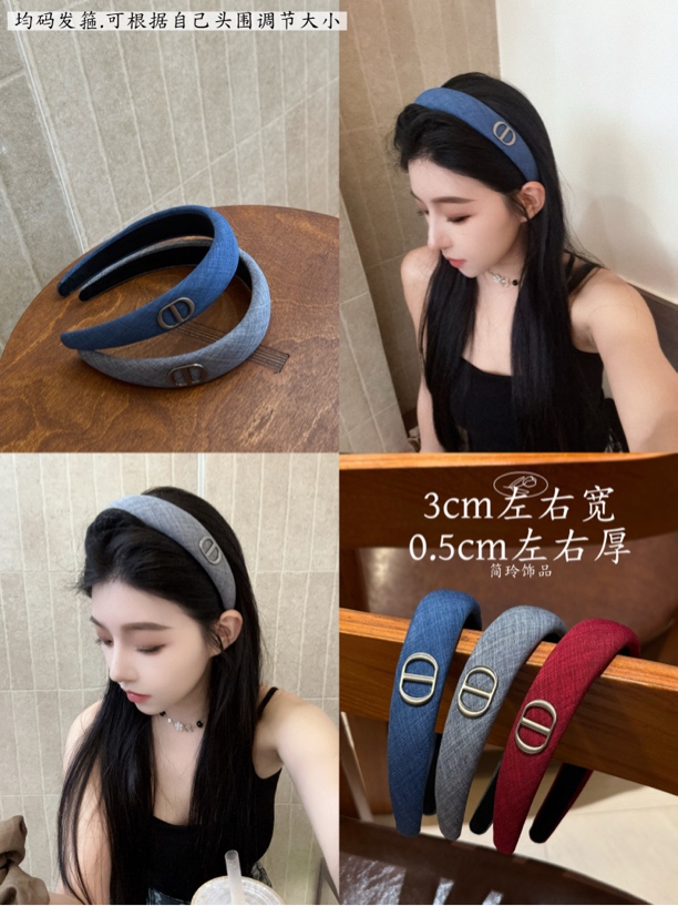日韩秋冬复古港风INS风复古发箍网红时尚简约气质款发箍高颅顶