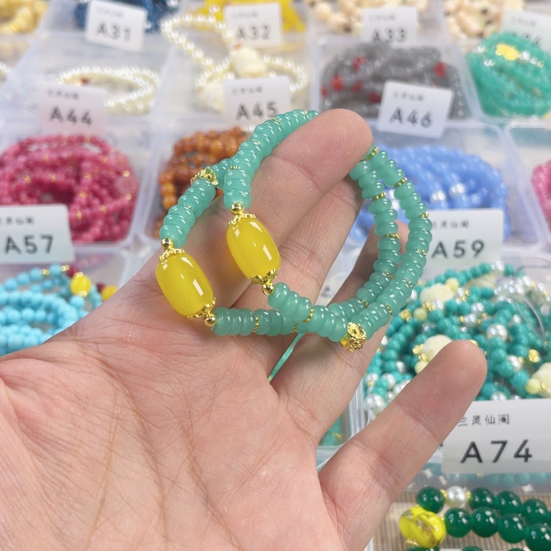 檀香紫檀（小叶紫檀）手串银S925镀金镶嵌