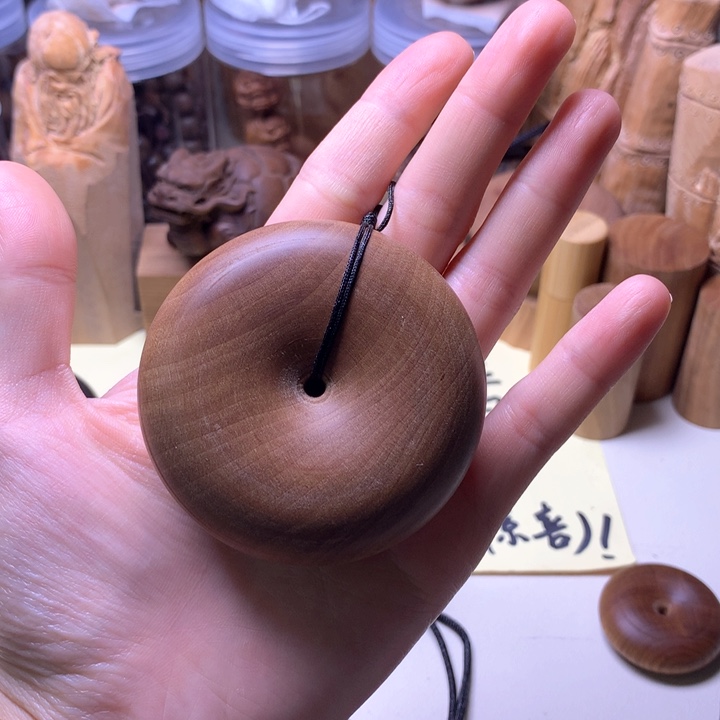 檀香木无事牌檀香大面包圈