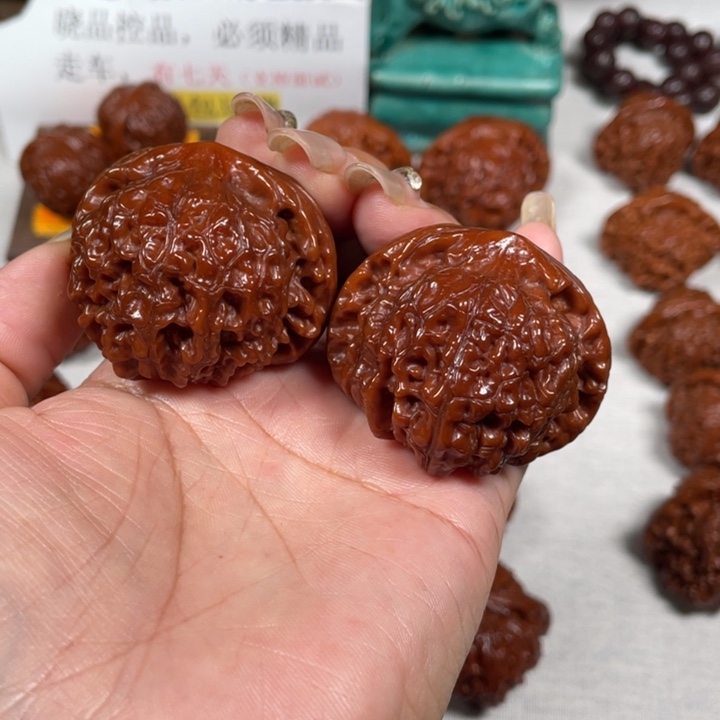 夏***七文玩核桃吊坠官帽14LXP#00#