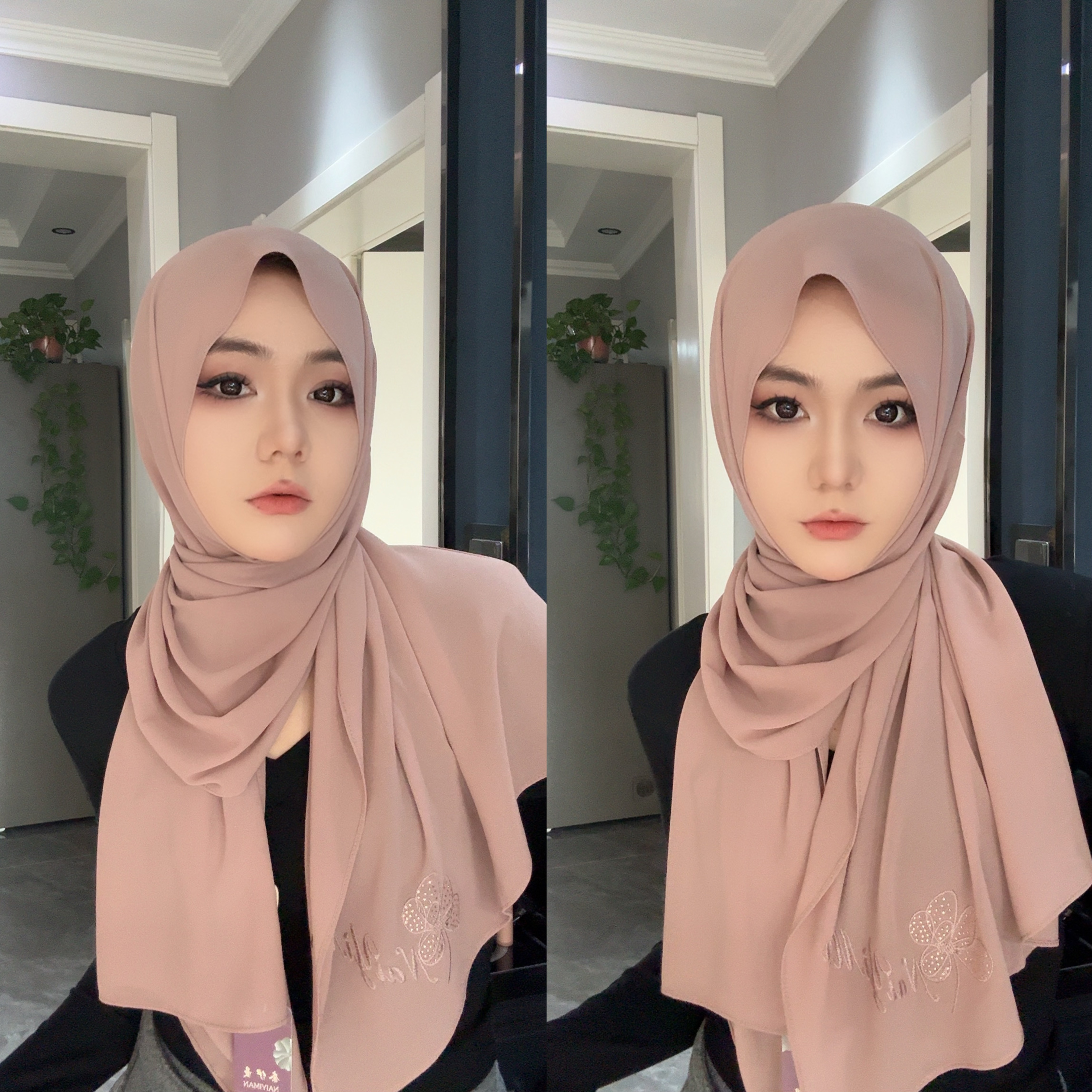 工艺刺绣气质休闲长巾头巾