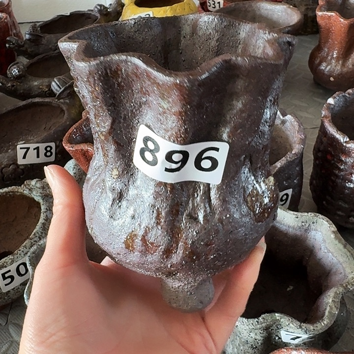 内口7高12粗陶手工