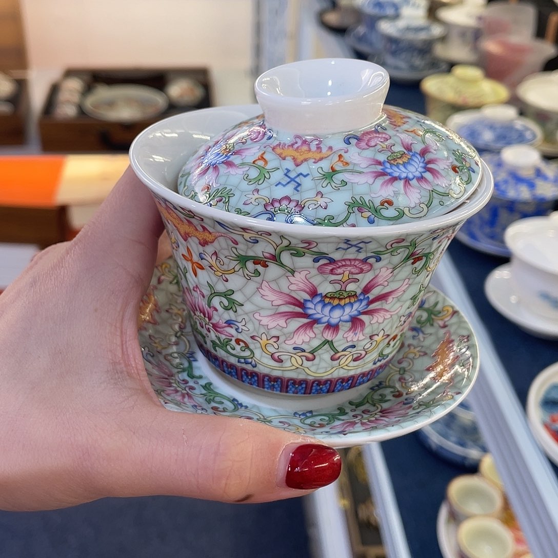 陶景德陶瓷盖碗茶具