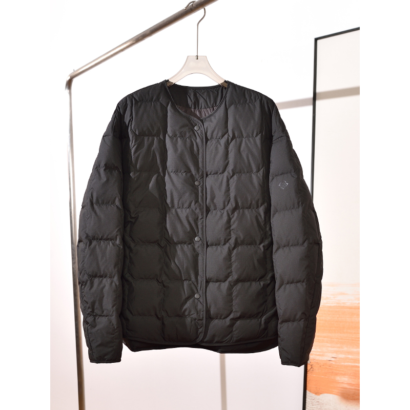 秋季新品 轻薄微阔女款单排扣落肩长袖90白鹅绒羽绒服