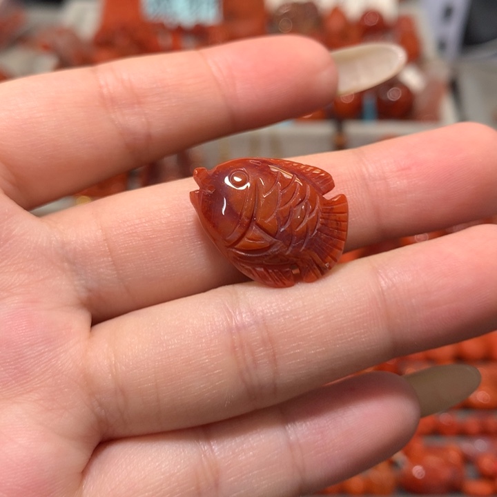 【闪购商品】未镶嵌鱼吊坠南红玛瑙