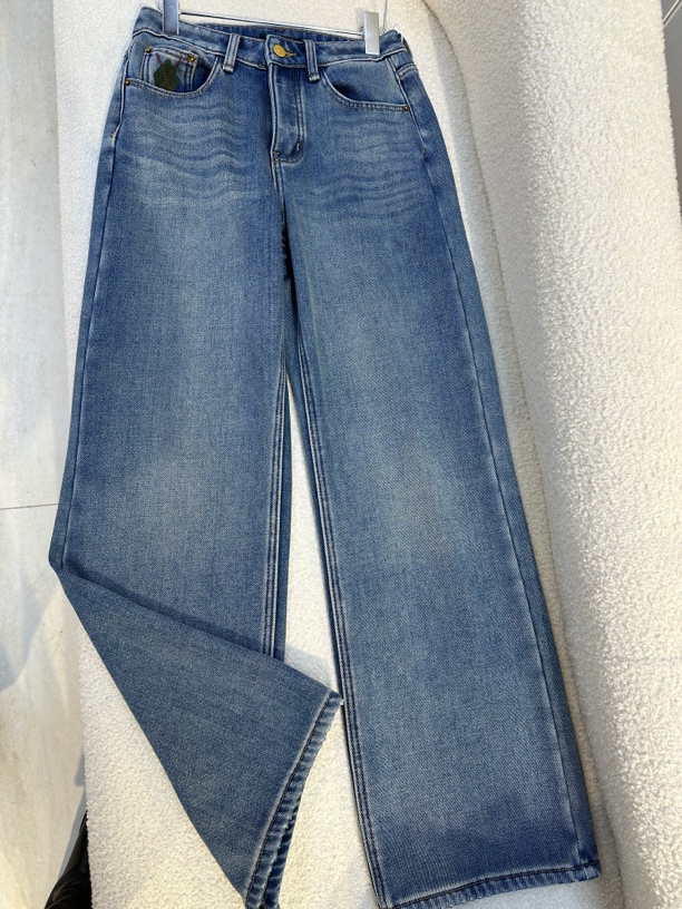 卡色KASE私服加绒浅蓝色欧货阔腿裤