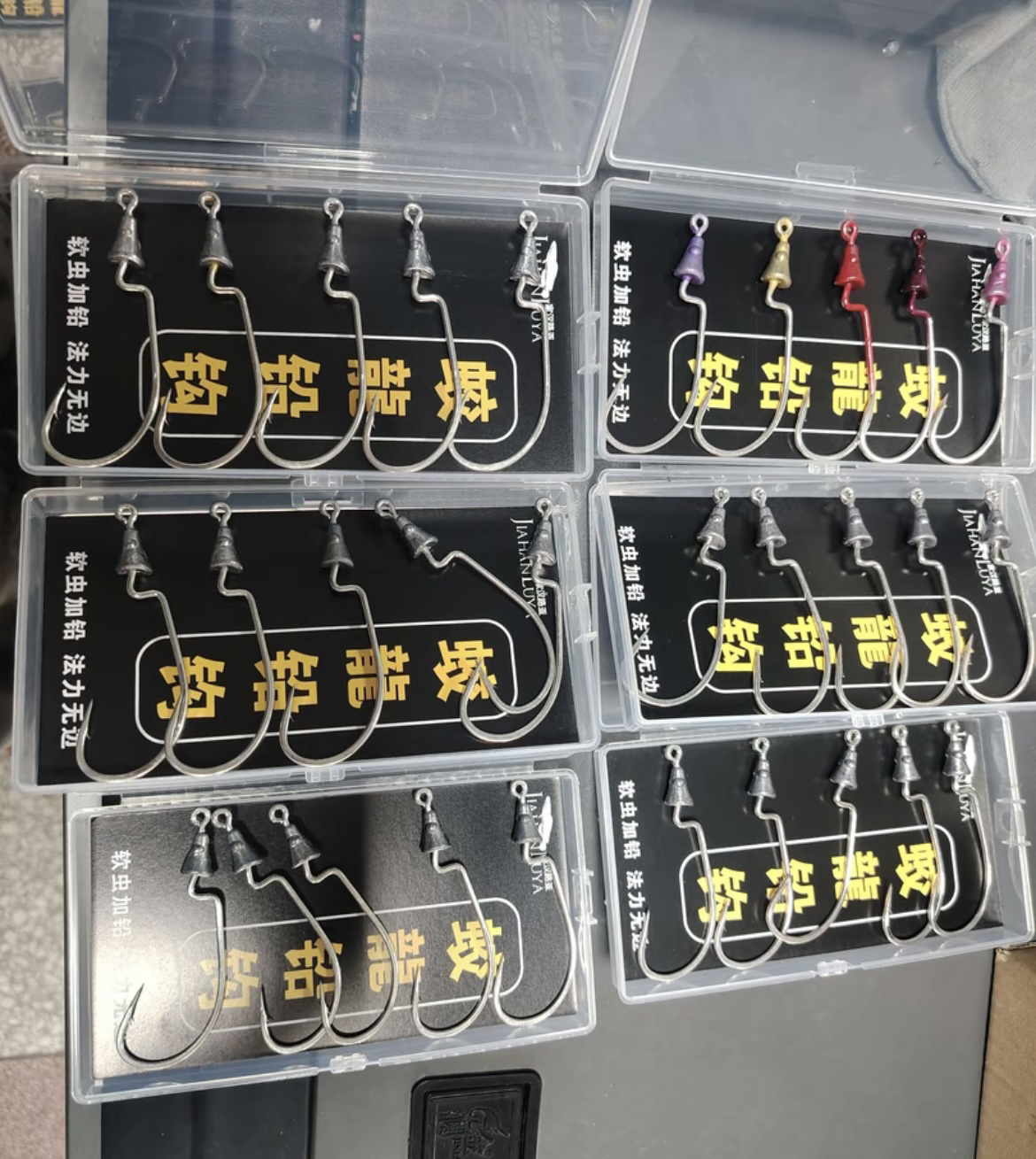 铅钩亮水打黑加铅曲柄钩加强滑口鱼缓沉雷强铅曲柄钩