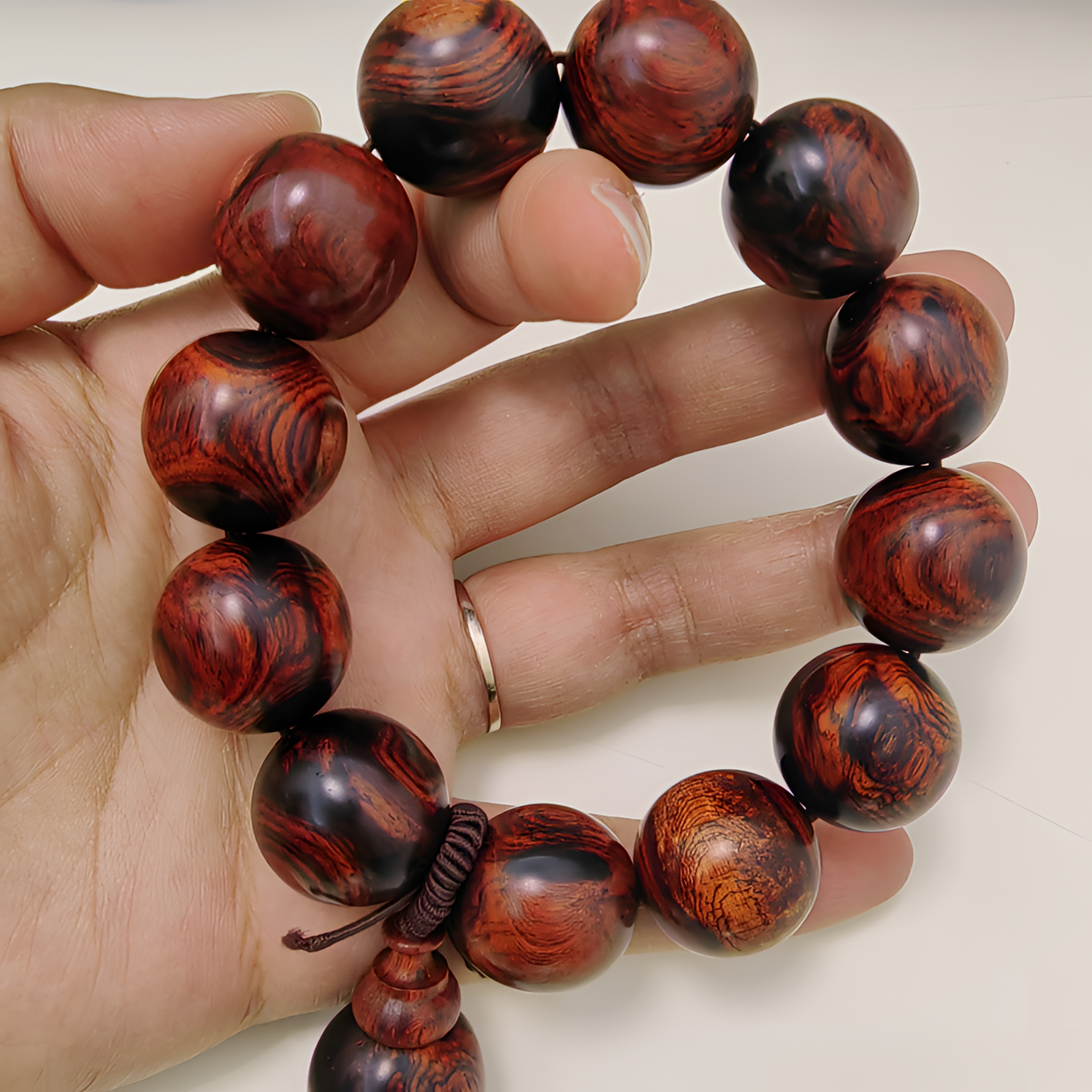 A282  2.0紫油梨水波瘤疤手串