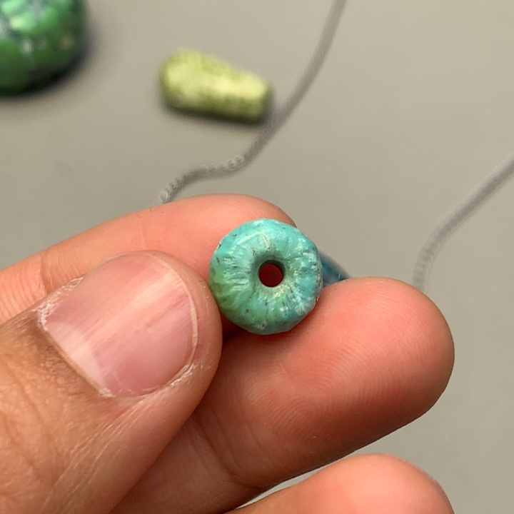 绿松石银S925镀金镶嵌颈饰