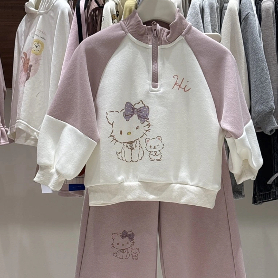 女童秋款运动卫衣卫裤休闲套装