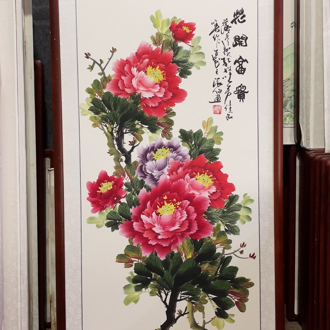 国画带框尺寸63*123厘米