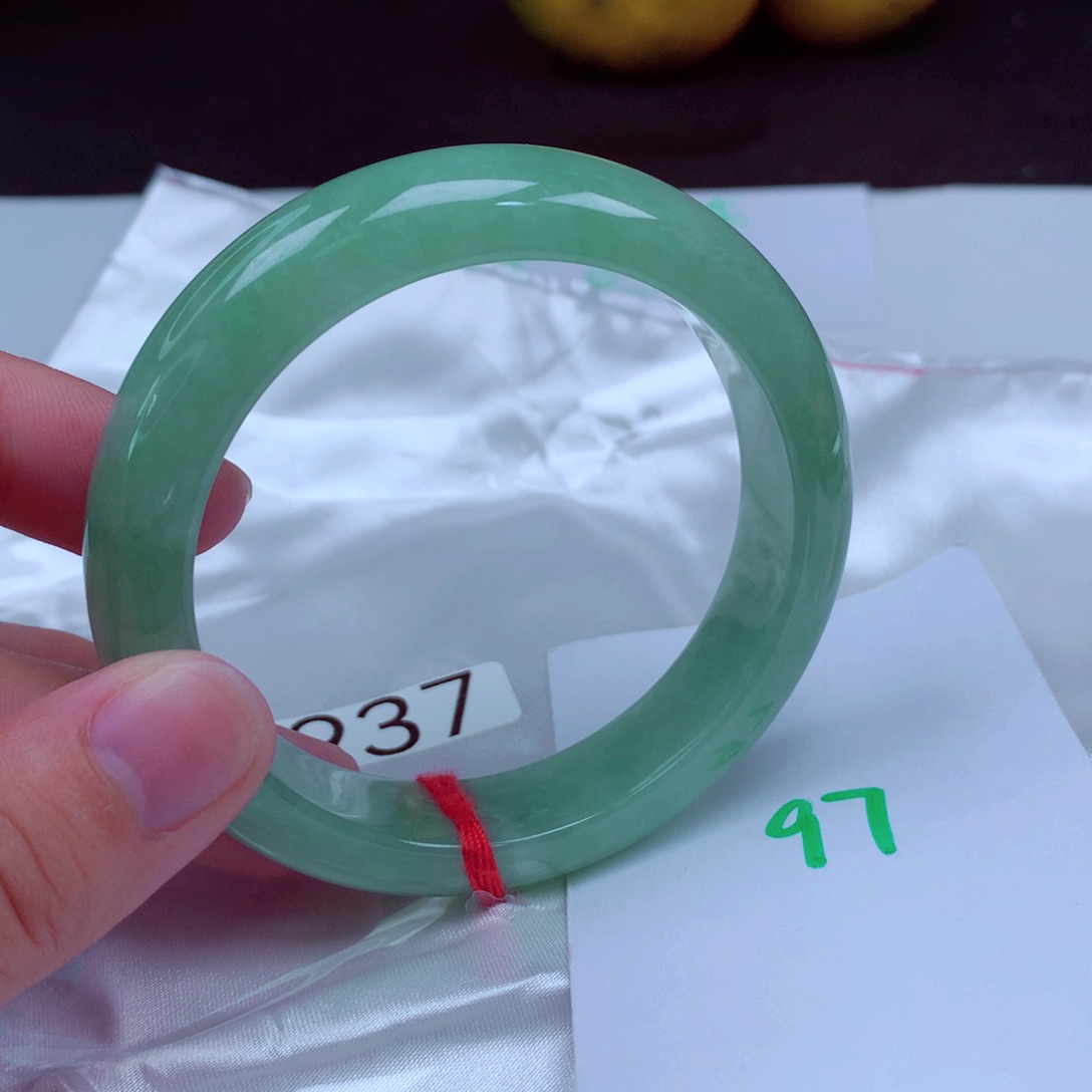 未镶嵌手镯翡翠缅甸天然A货翡翠手镯57.2