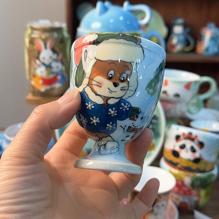 陶景德镇釉下手绘陶瓷 