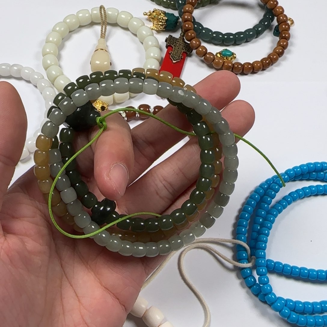 未镶嵌手链和田玉（碧玉）108