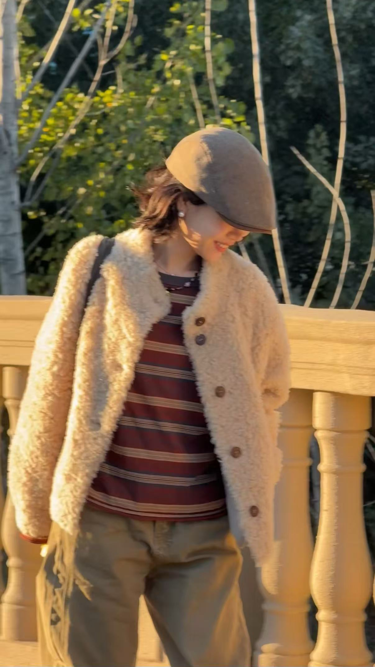 【托卡|皮毛一体】羊毛立领颗粒羊羔毛巨保暖显瘦毛毛外套女