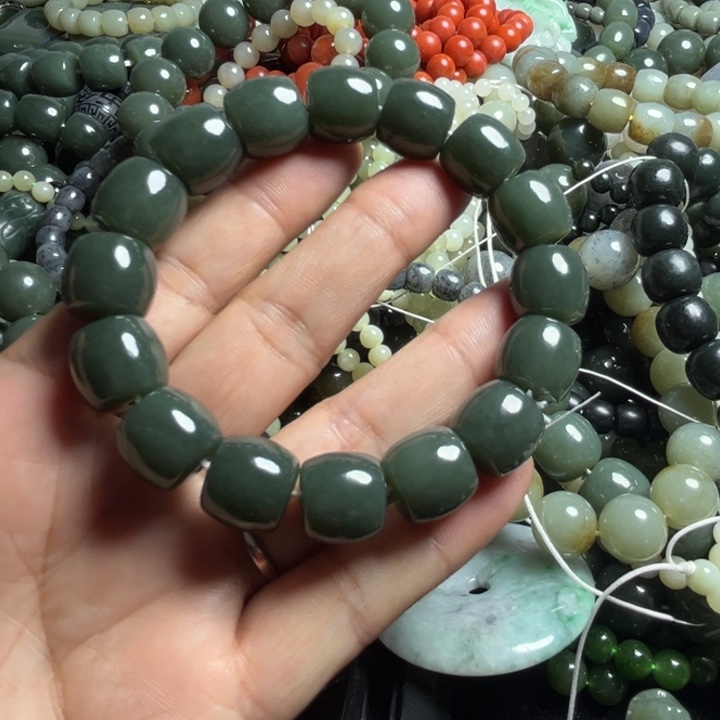 和田玉颈饰未镶嵌新*14直切