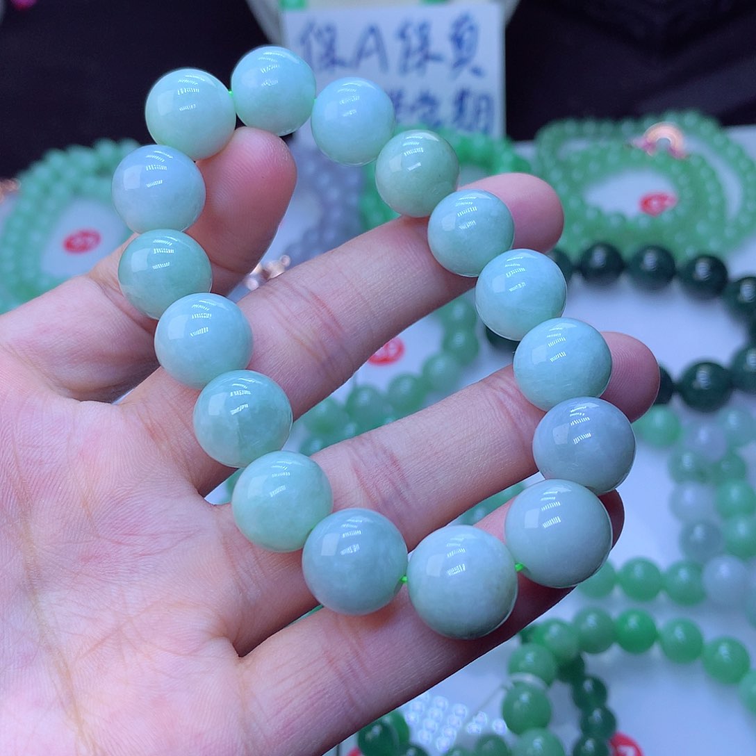 翡翠毛衣链未镶嵌小**！