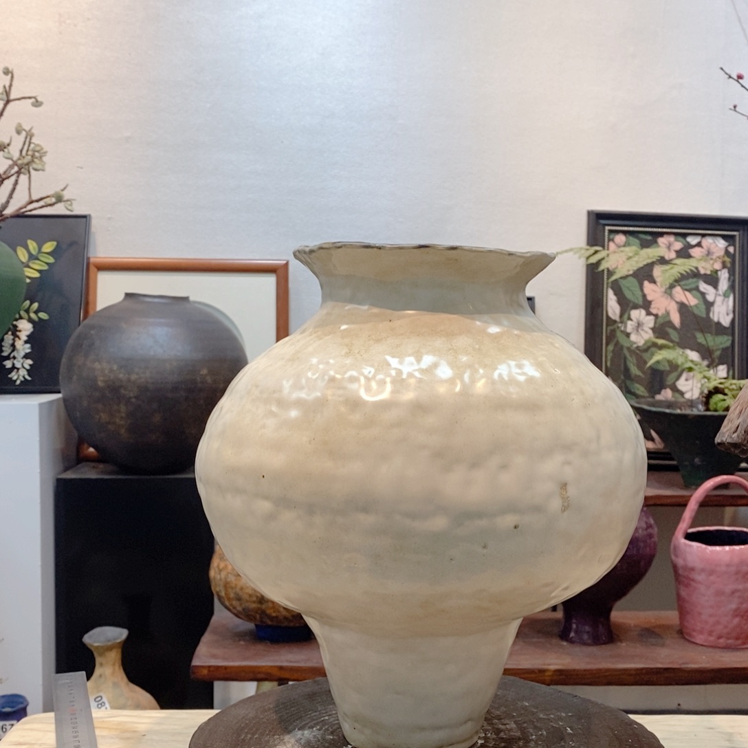 瓶景德镇手工花器盘泥条