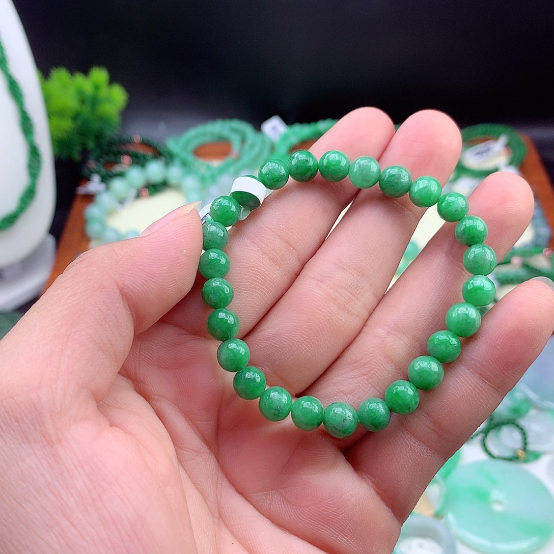 翡翠未镶嵌项链手串
