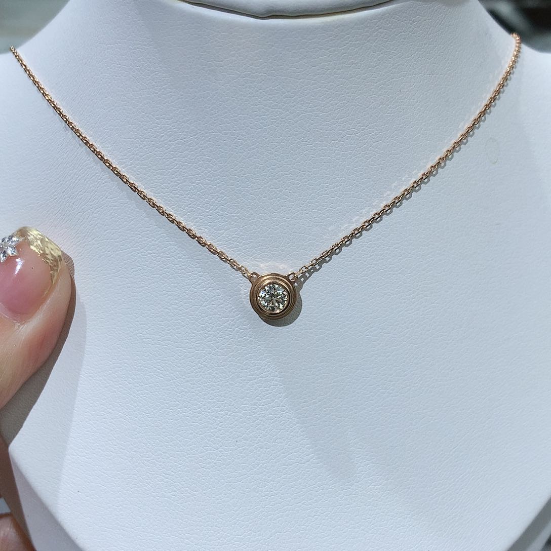 钻石颈饰18K金镶嵌蓝*兔项链