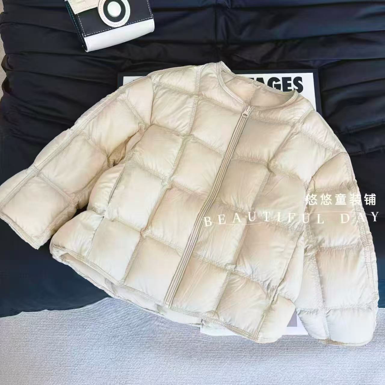 【现货】冬季棉服女童女宝宝冬常规款保暖厚款百搭淑女休闲风纯色