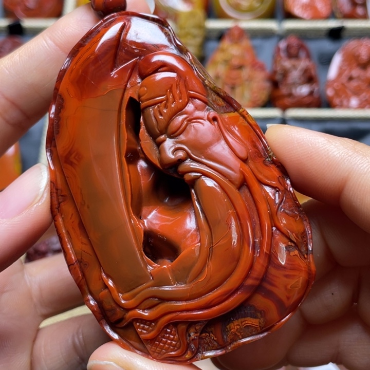 玛瑙/玉髓战国红手把未镶嵌