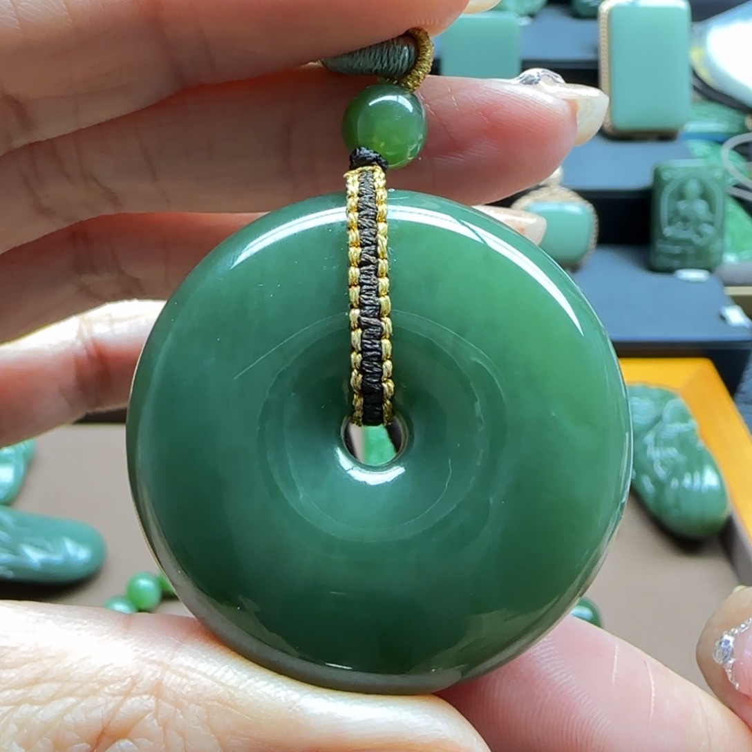 和田玉（碧玉）吊坠(不含链)未镶嵌