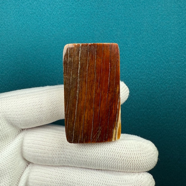 E68-38天然猛犸象牙 带皮肥皂26.5×47×10mm支持鉴定 假一罚十