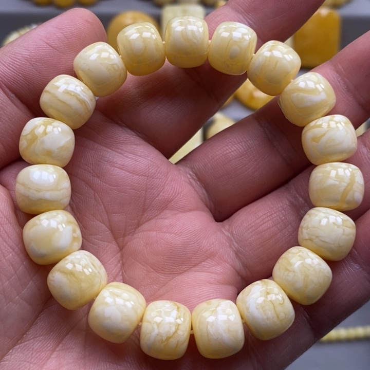 琥珀未镶嵌手链手串