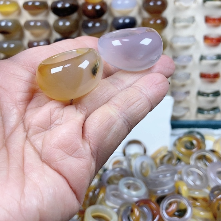 未镶嵌戒指玛瑙/玉髓不退不换微瑕21