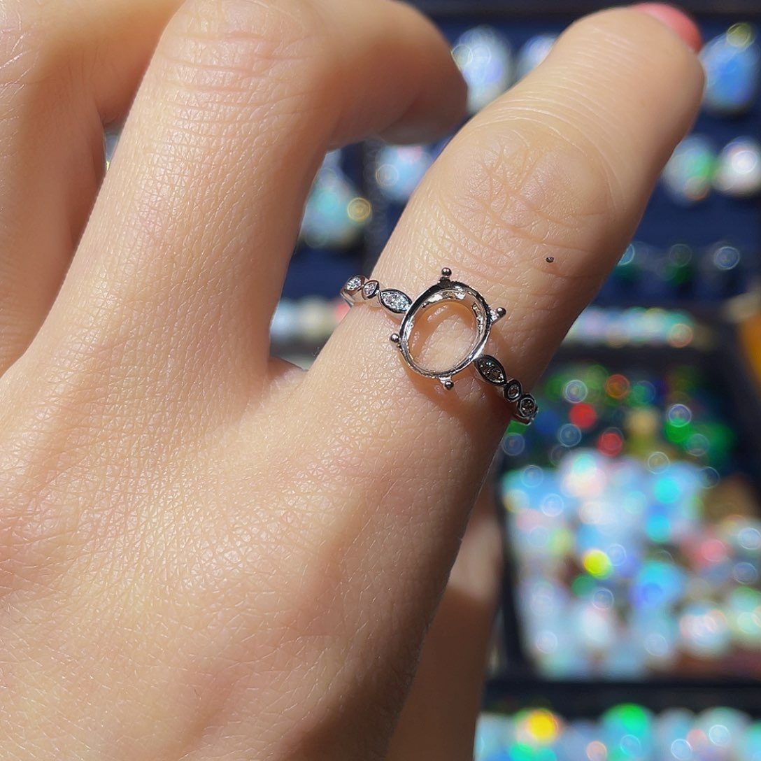 欧泊欧泊戒指银S925镶嵌S*m