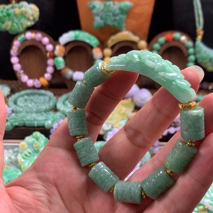 翡翠未镶嵌手链手串
