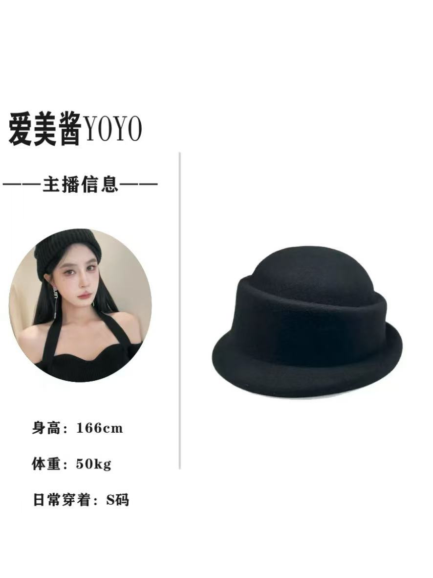 YO丨625 康塔塔 法式复古千金羊毛呢小礼帽渔夫帽