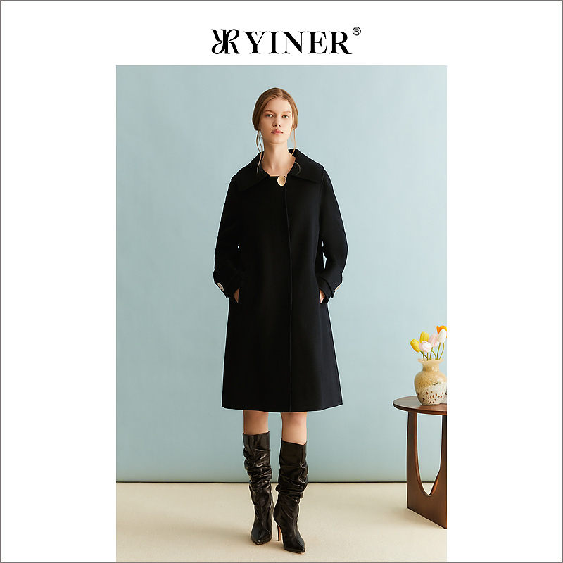 【绵羊毛+骆驼绒】YINER音儿专选女装冬季毛呢绵羊毛大衣外套